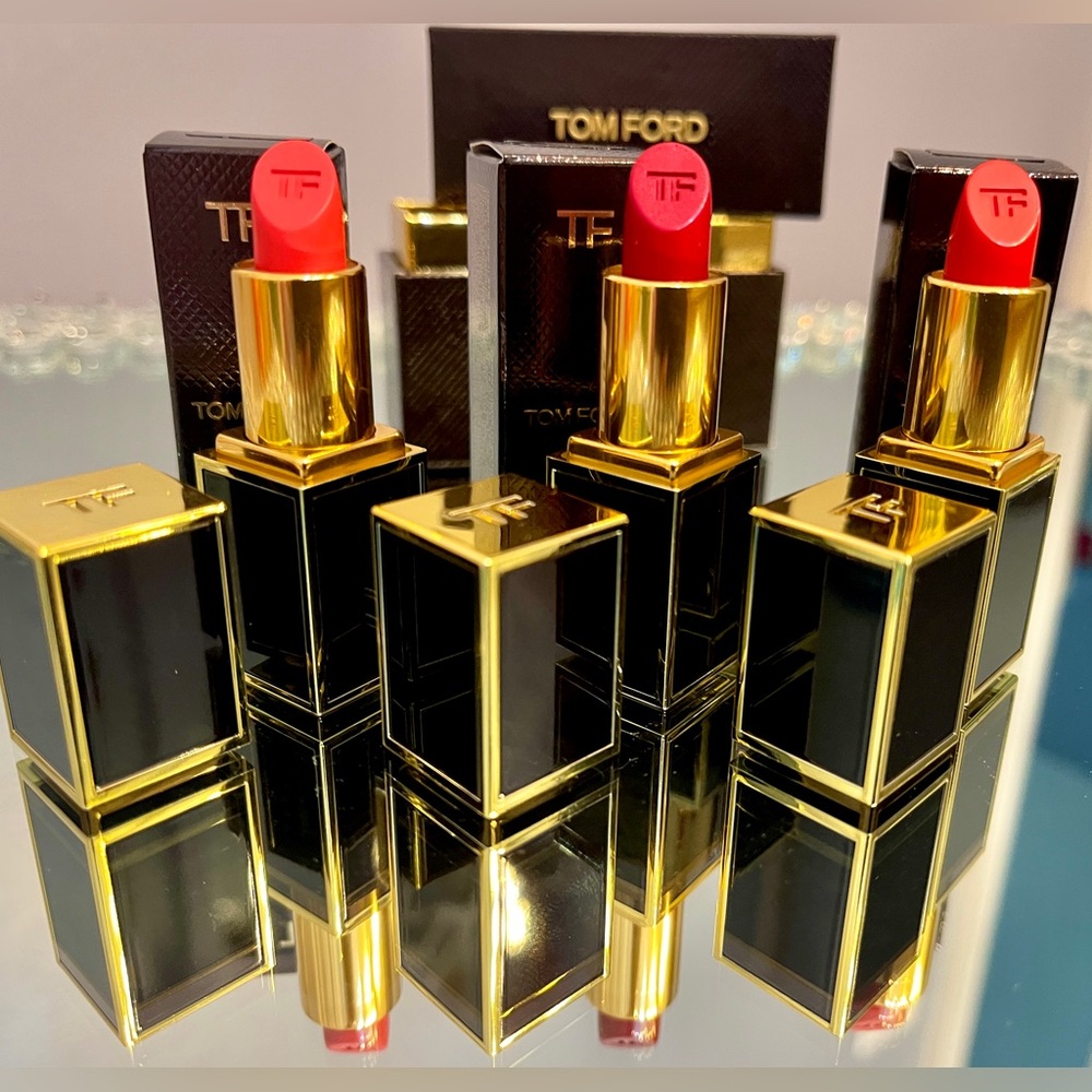 Tom Ford Lip Color Rouge A Levres Set 3 Parker-orange/Cameron-red/Sean-pink NIB